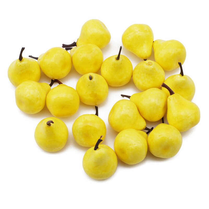 20 Teile/satz Miniatur Obst Küche Künstliche Gefälschte Birne Apfel Erdbeere Heimat Dekor Küche Spielzeug Für Mädchen