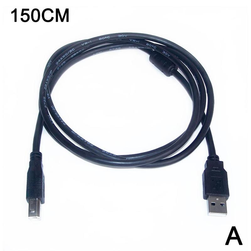 1Pc USB 2.0 Printer High-speed Cable A to B Male to Male Printer Scanner Cable 1.5m / 3m / 5m Data Cable Line: A