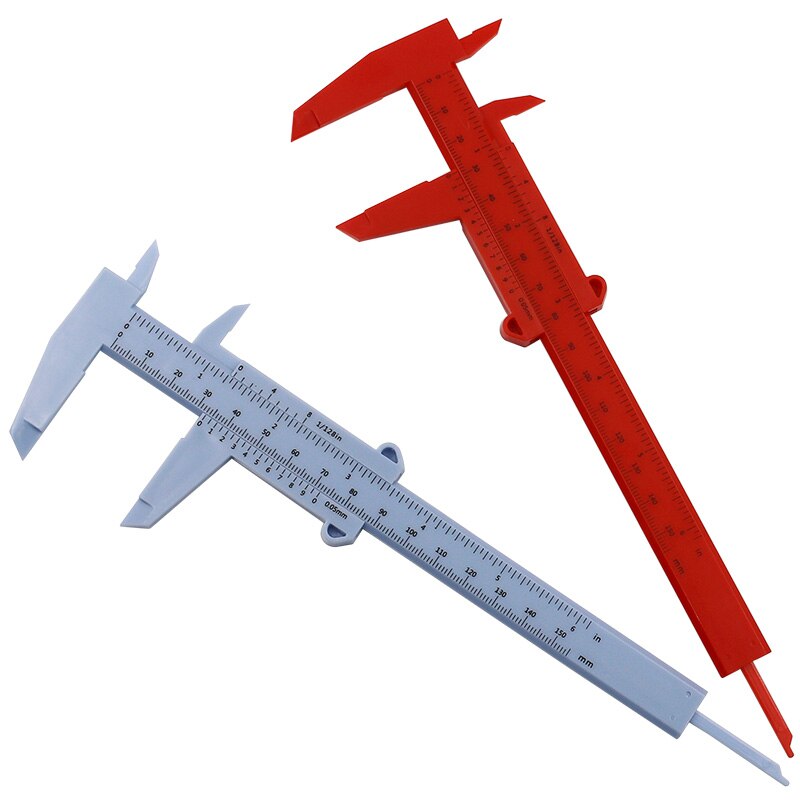0-150MM double scale plastic vernier caliper ruler student measuring gauge measuring caliper