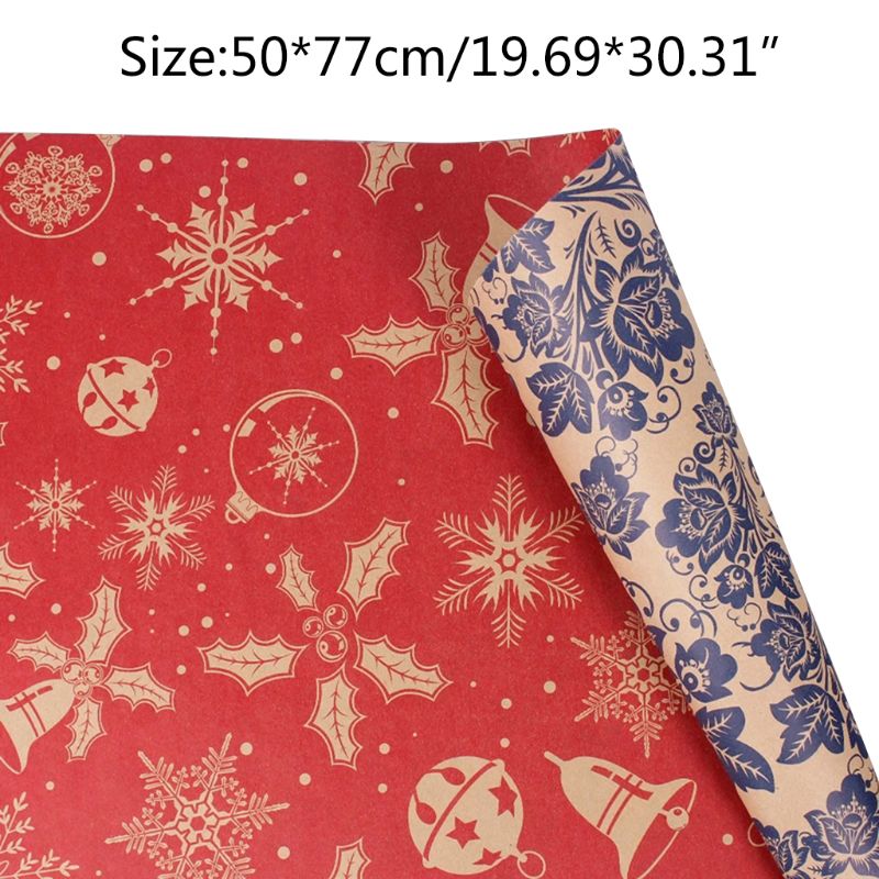 5pc Christmas Wrapping Paper Roll Kraft Wrapping Paper Kraft Paper Bag