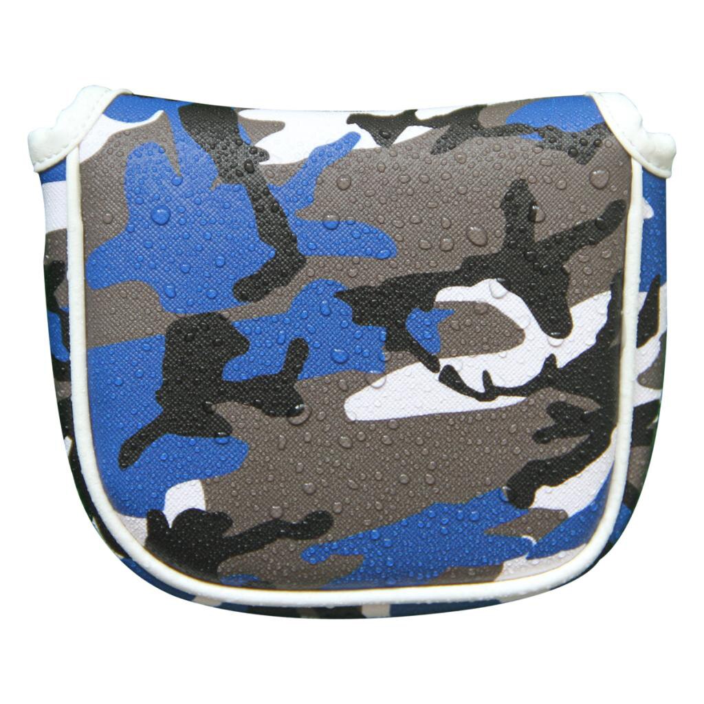 Golf Club Headcover - Deluxe PU Square Heel Shafted Mallet Putter Cover - Golf Training Aid