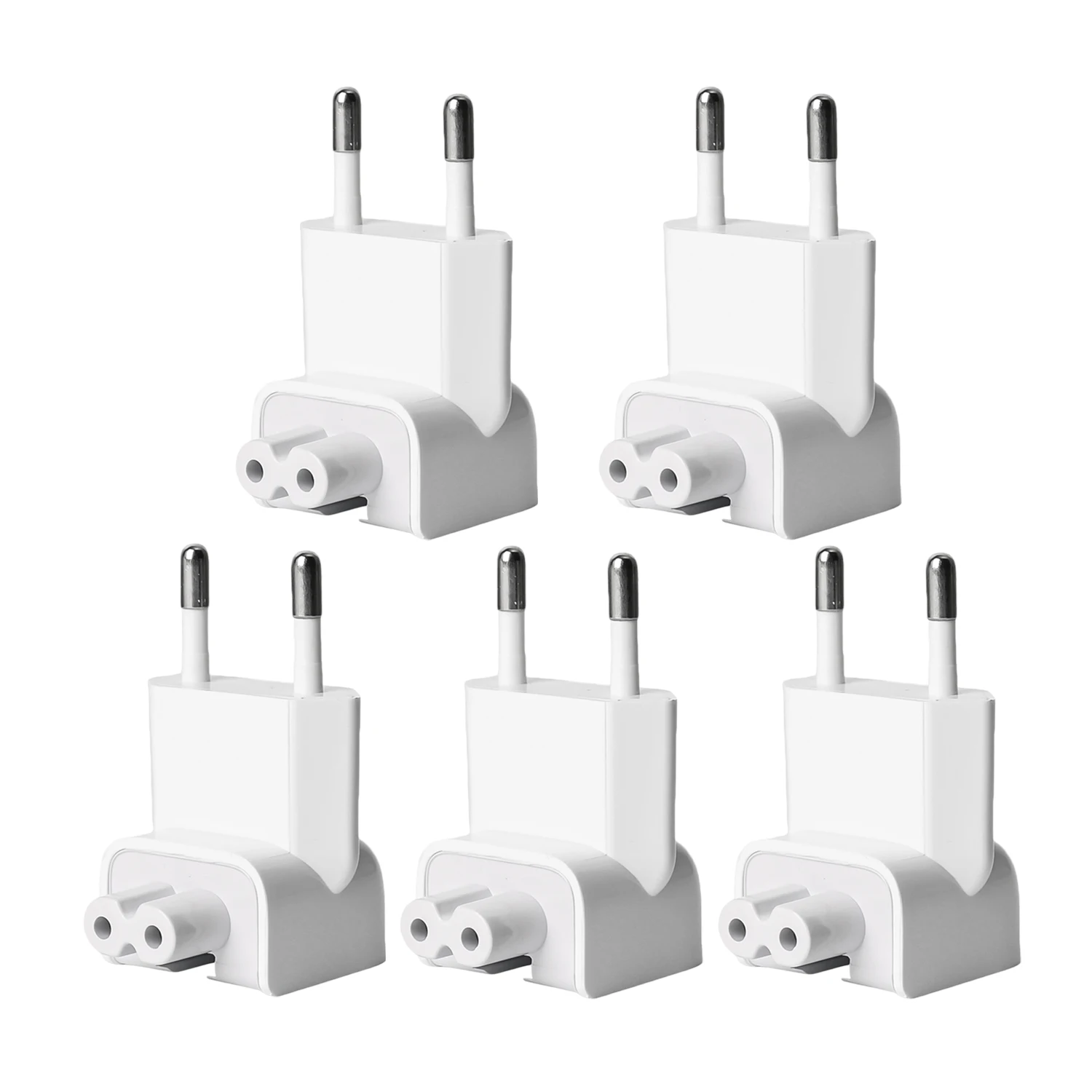 5/1Pack EU AC Power Plug Adapter Travel Wall Outlet Converter Duck Head for MacBook MagSafe 45/60/85W for IPad 10W/12W Adapters: PURPLE