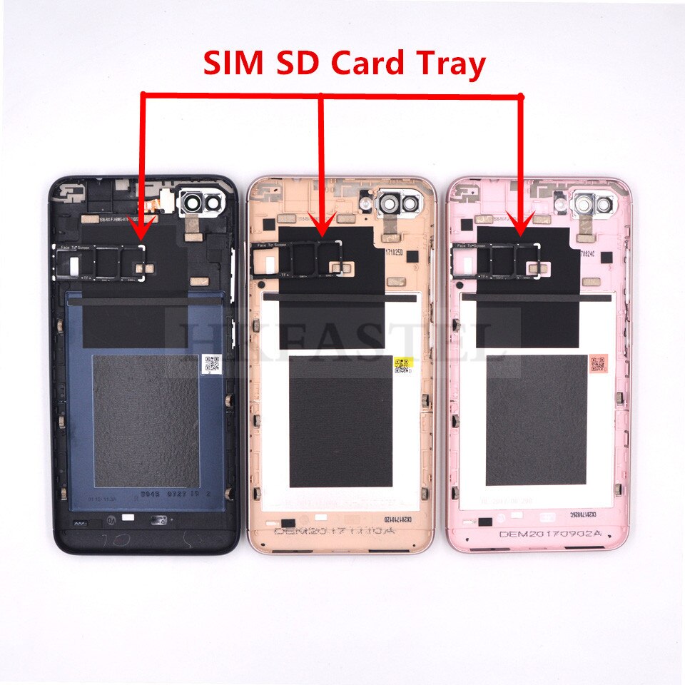 Original ZC554KL Housing For Asus Zenfone 4 Max ZC554KL Back Battery Door Cover SIM SD Card Tray Power volume Button