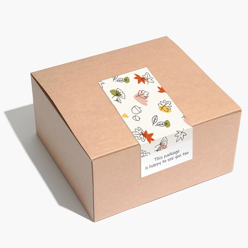 Étiquettes scellées rectangulaires à feuilles vertes, étiquette de scellage, pour boîte colorée, pour emballage de remerciement, 10x5CM, 50 pièces
