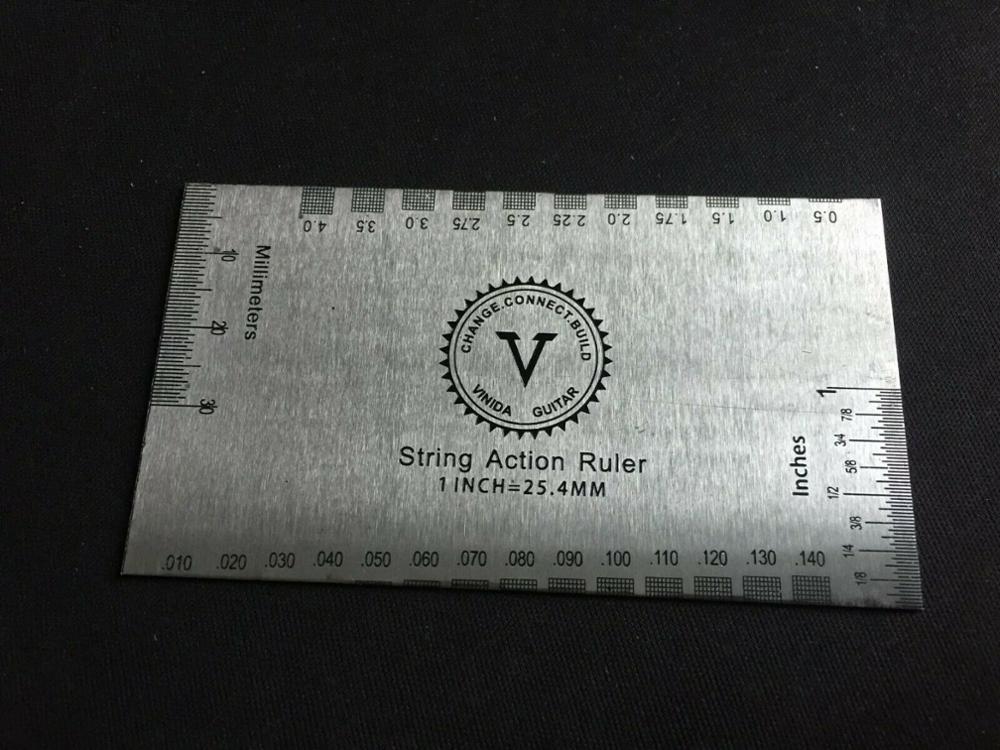 Guitar String Action Gauge Ruler Guide Setup Bass Luthier Measuring Tool Ruler