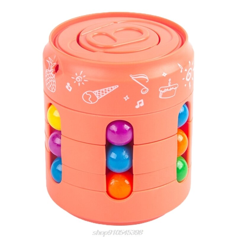 Magic Bean Roterende Speelgoed Kinderen Intelligentie Vingertop Magische Kubus Leren Speelgoed Intellectuele Game Kinderen A22 21: Orange