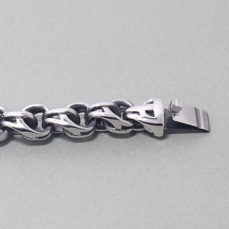 Trendy 316L Titanium Stainless Steel Bracelet Men Punk Rock Chain & Link Mens's Bracelets For Men Jewelry