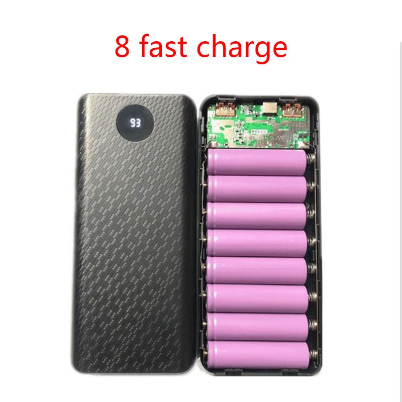 OOTDTY DIY QC 3.0 Power Bank Case Quick Charge 3.0 External Battery 18650 Fast Charger Box Shell Kit Accessories