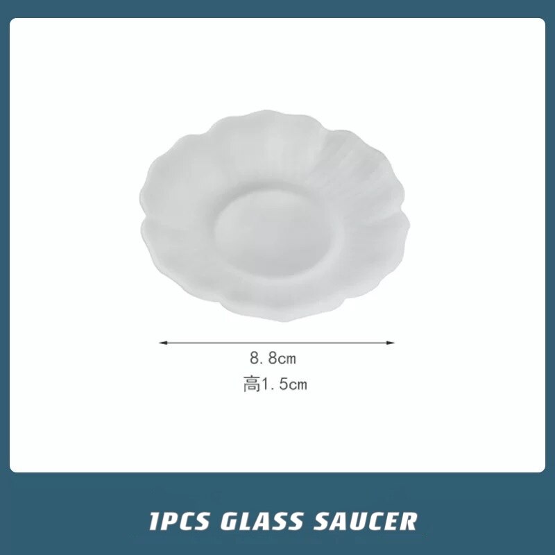 tea ceremony чай Glass tea making bowl drainage bowl tea making utensil green tea Japanese style fair cup tea set tea ware set: 1pcs saucer