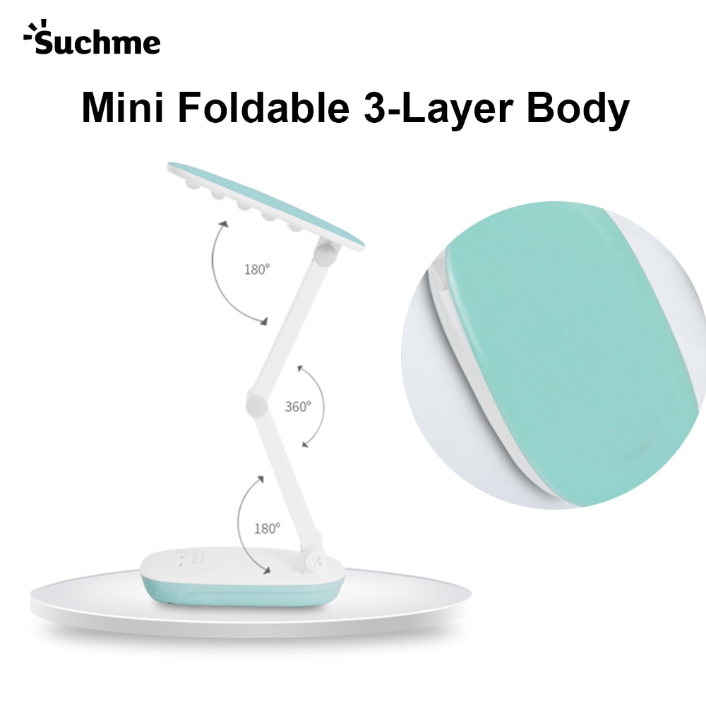 Suchme powerbank skrivebordslampe oppladbar bordlampe 2400 mah bærbare lanterner campinglampe til lesebord