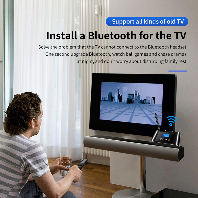 Digitaal Naar Analoog Audio Dac Converter Coax Optical Naar 3.5Mm Aux Rca Bluetooth Ontvanger Zender Auto Tv Pc Draadloze adapter