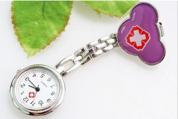 Clip Verpleegster Arts Hanger Pocket Quartz Rode Kruis Broche Verpleegkundigen Horloge Fob Opknoping Medische