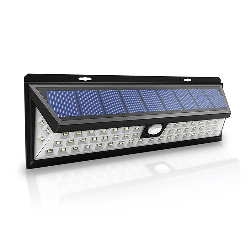 Solar Tuin Licht LED Solar Lamp Motion Sensor Waterdichte Outdoor Verlichting Decoratie Straatverlichting Beveiliging Draadloze Wandlamp: 54LED 3 MODE