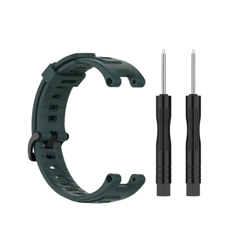 1Pcs Strap Voor Amazfit T-Rex Band Dubbele Kleur Siliconen Vervanging Horlogeband Voor Xiaomi Huami Voor Amazfit T-Rex Horloge: 02 green