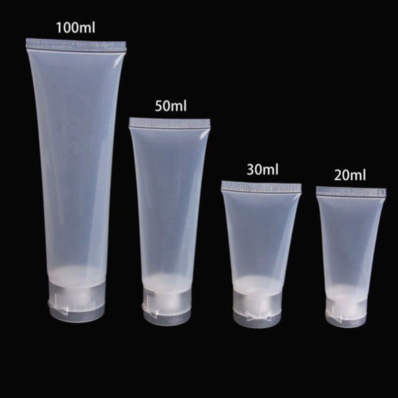 30 stk 20/30/50/100ml bærbare tomme glatte kosmetiske tuber creme rejselotion rensetandpastabeholdere rejsefyldflasker