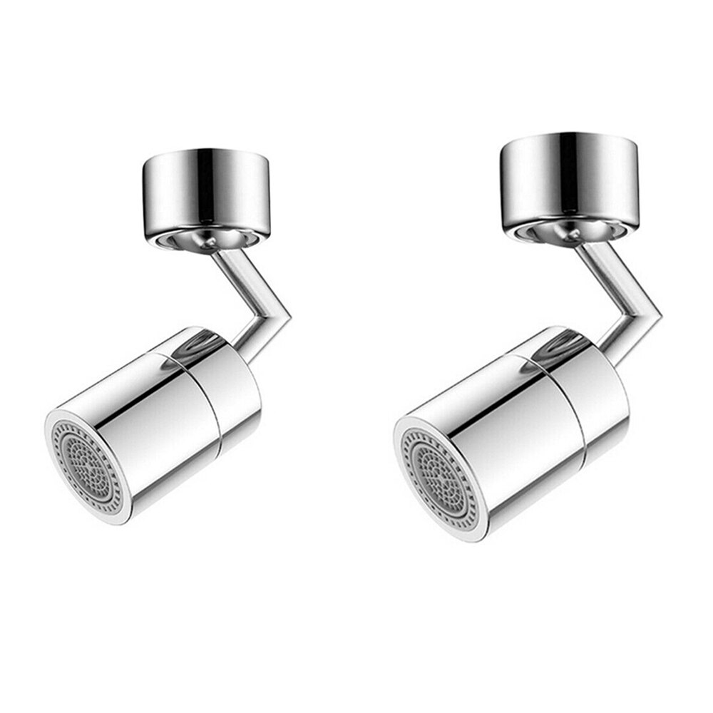 720 Degree Universal Splash Filter Faucet Movable Kitchen Bathroom Tap Water Saving Nozzle Sprayer Splash-Proof Extender: 2Pcs
