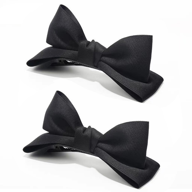 2 unids/lote lazo para el cabello para mujeres niñas horquilla Simple Top Clip para el cabello horquillas para mujer accesorios para el cabello: Gris