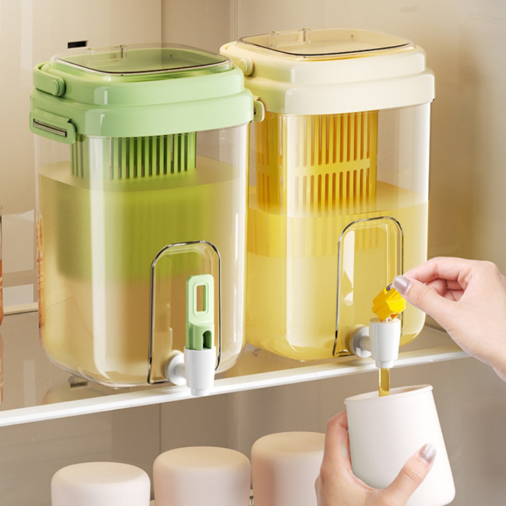 Dispensador de bebidas al aire libre de verano con mango, refrigerador de gran capacidad con filtro, dispensador de botellas de agua fría para acampar