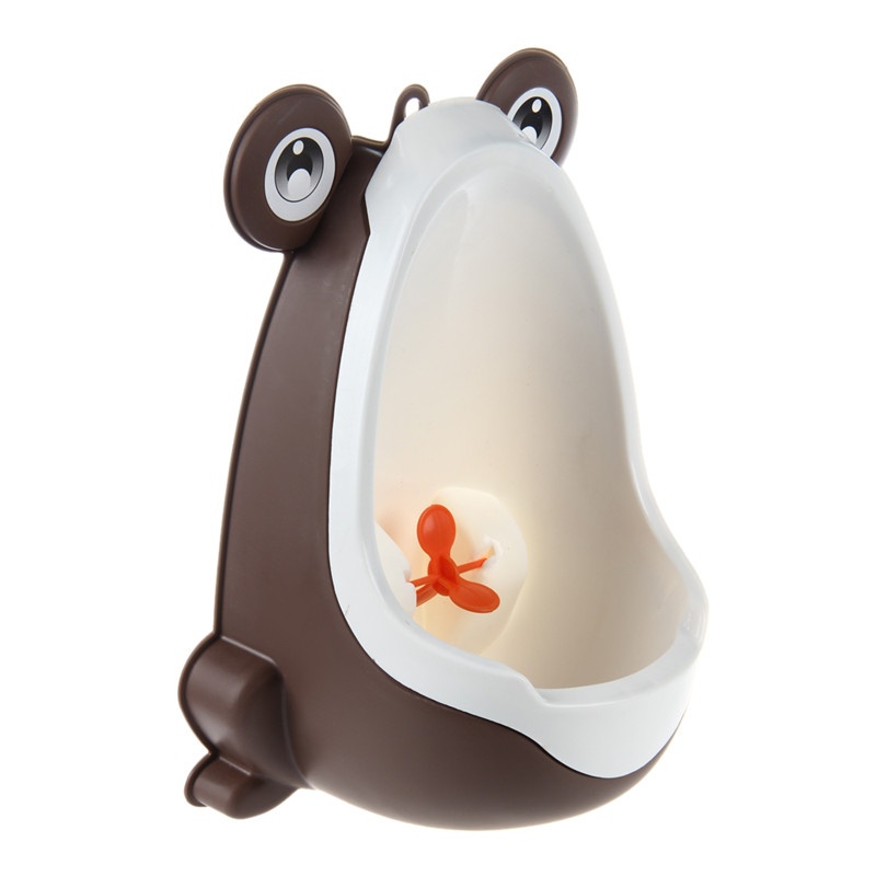 Stilige froskebarn står vertikalt urinveggmontert urinspor: Brun