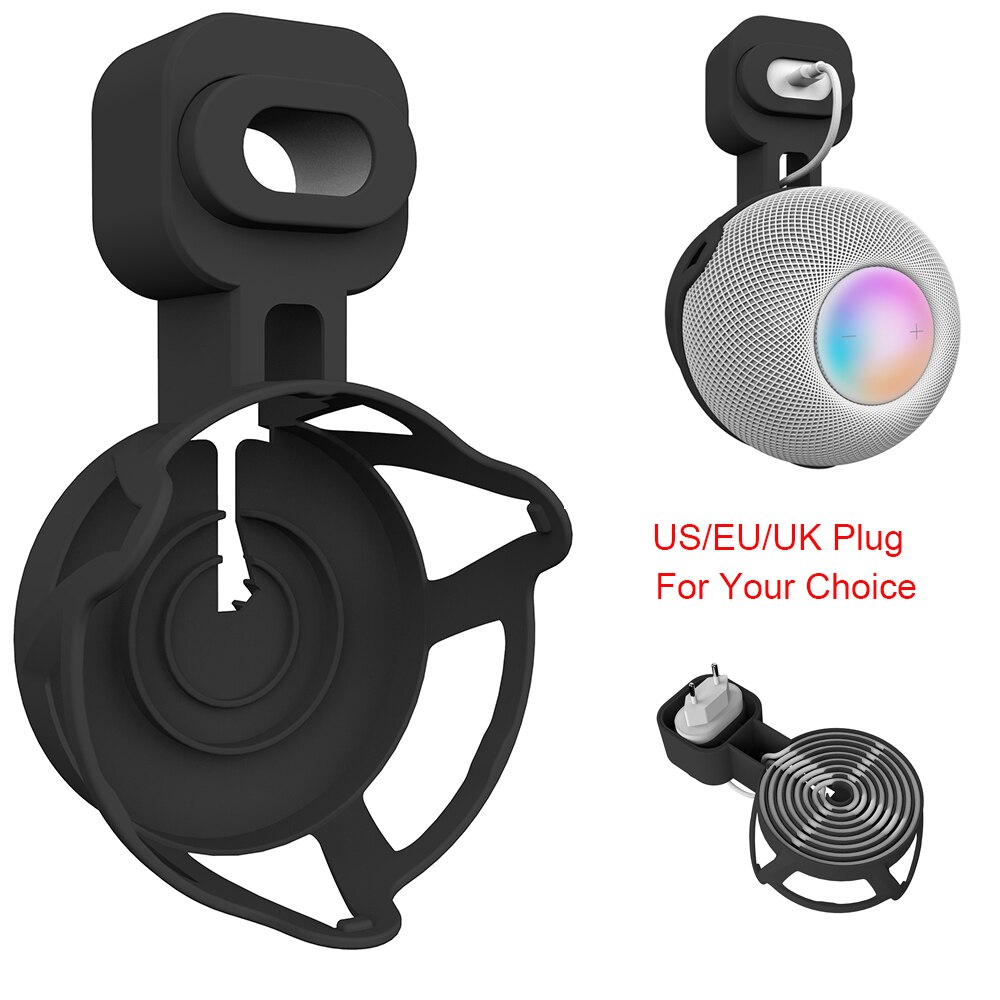 Wall Mount Stand Hanger Smart Speaker Outlet Houder Ruimtebesparend Beugel Kabel Hanger Holder Voor Apple Home Pod Mini Geen schroeven