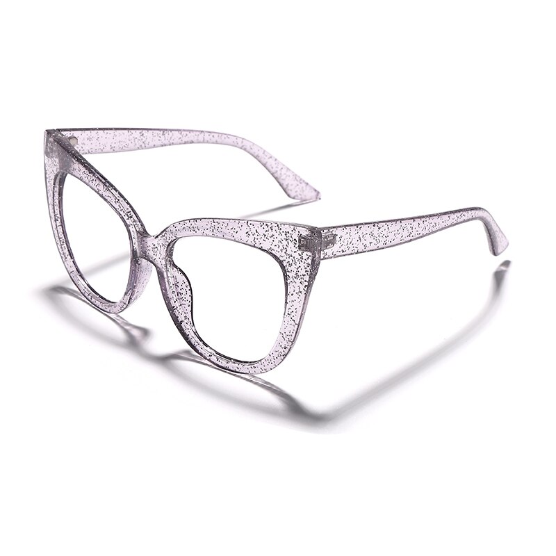 Cat Eye Oversized Glasses Frame Rivet Structure women Spectacles Frames Red Black Color Brand Eyeglasses Unisex: 4