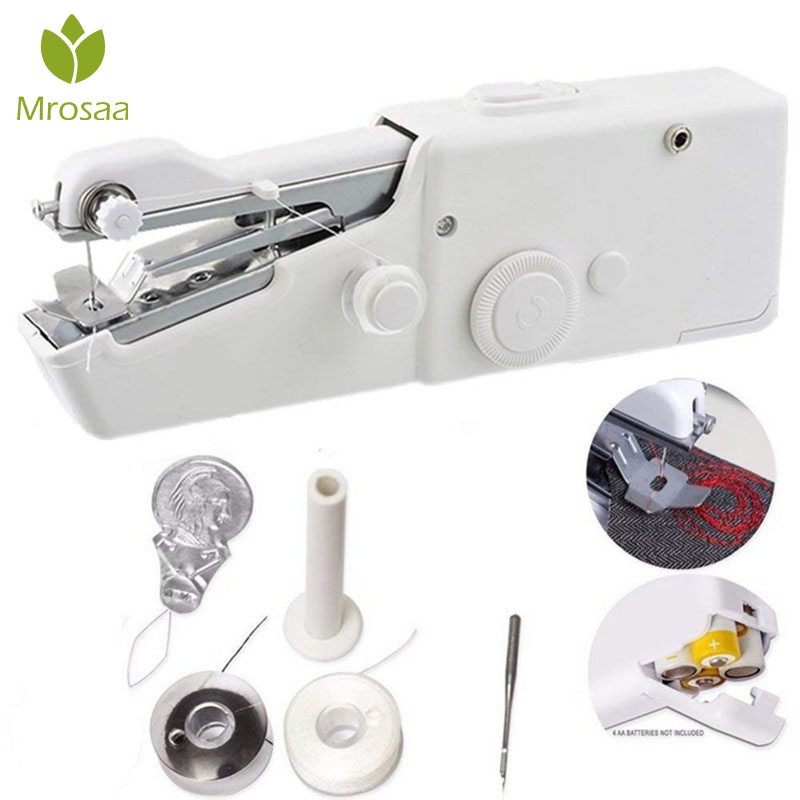 Mini Draagbare Huishoudelijke Hand Naaimachine Quick Stitch Naaien Handwerken Cordless Kleding Stoffen Elektronica Naaimachines