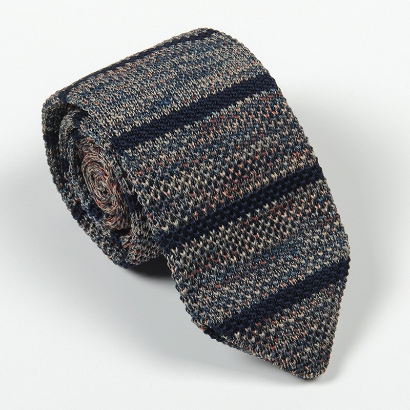 Cravate pour hommes 6-7cm à la | Cravate en laine décontracté, tricot sauvage, cravate pointue pour hommes, fête mariage marié, cravates quotidiennes, porter le cou: A2407