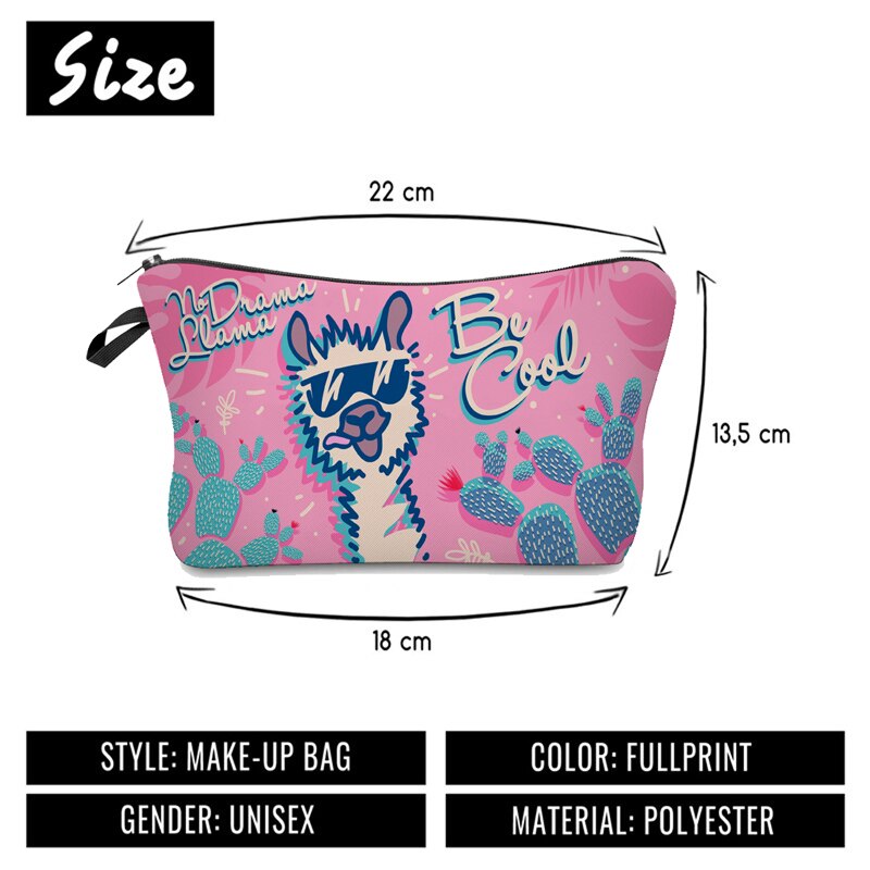 Jom Tokoy Cosmetische Organizer Tas Make Up Afdrukken Alpaca Cosmetische Tas Mode Vrouwen Make-Up Tas Hzb924