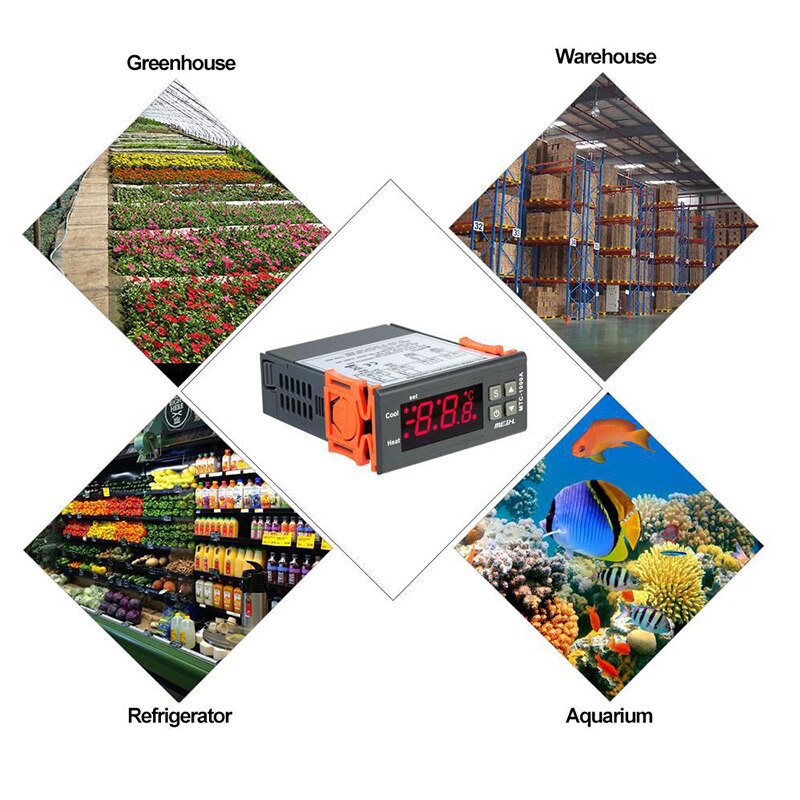 LED Digital Thermostat for Incubator Temperature Control Instrument Thermoregulator Relay Heating Cooling Incubator Electronics