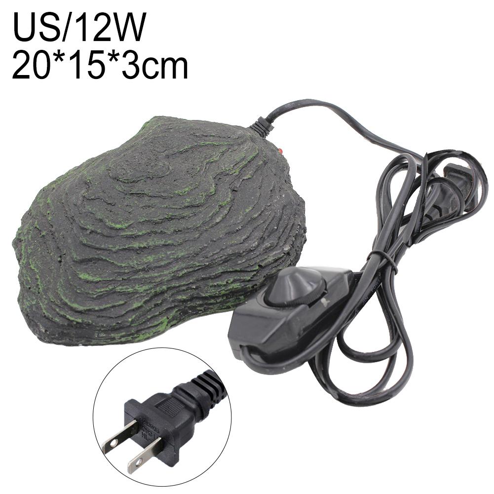 Reptile Pet Heating Stone Heat Wave Insulation Cave Hole Basin Branch Equipment Repticare Heater Rock Heatwave Stone: E