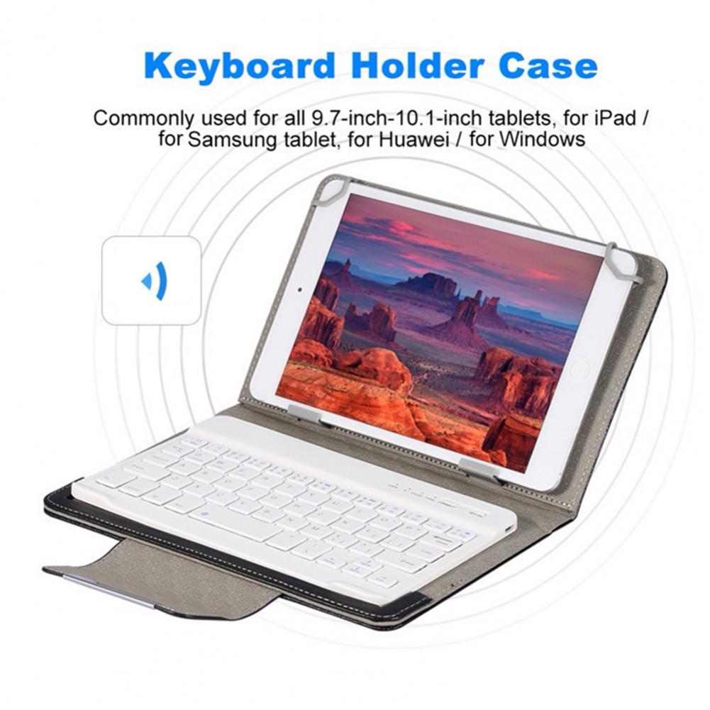 Portable Tablet Keyboard Ultra-thin Bluetooth-compatible Tablet PC Keypad Wireless Keypad Case Holder Home Office PC Keyboard