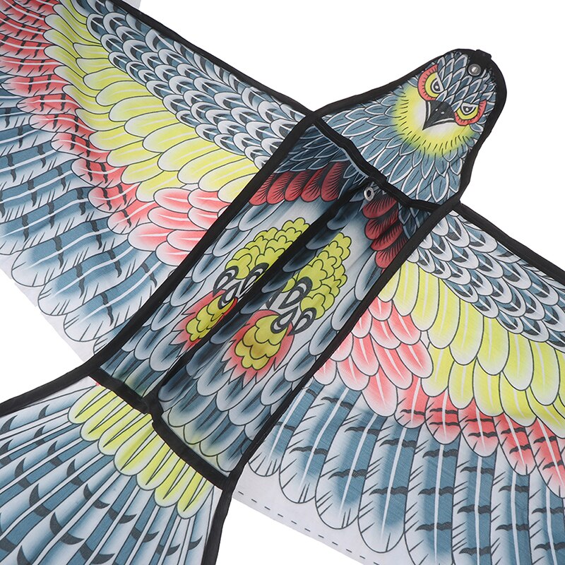 1.1M Flat Eagle Kite Met 30 Meter Kite Lijn Kinderen Vliegende Vogel Vliegers Windzak Outdoor Speelgoed Tuin Doek Speelgoed voor Kids