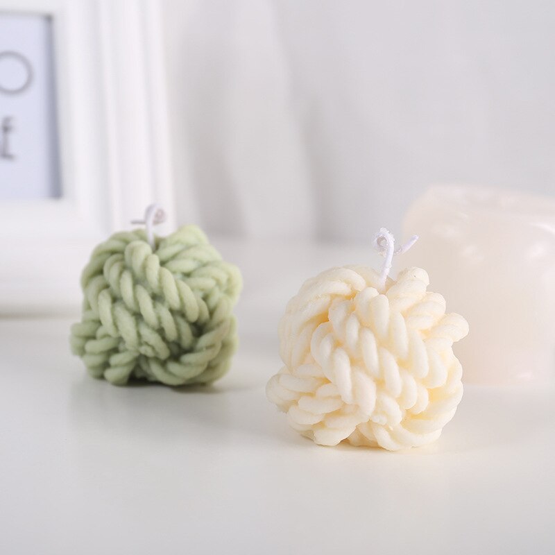 3d único furo bola de lã vela gesso luvas de lã natal fio bola silicone molde ferramentas