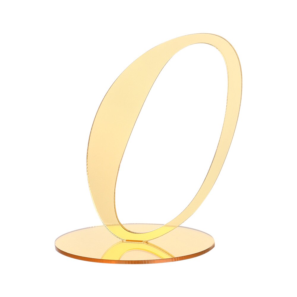 1pc Acrylic Table Numbers DIY Romantic Gold Table Sign Seat Card For Wedding Birthday Party Decoration: 0