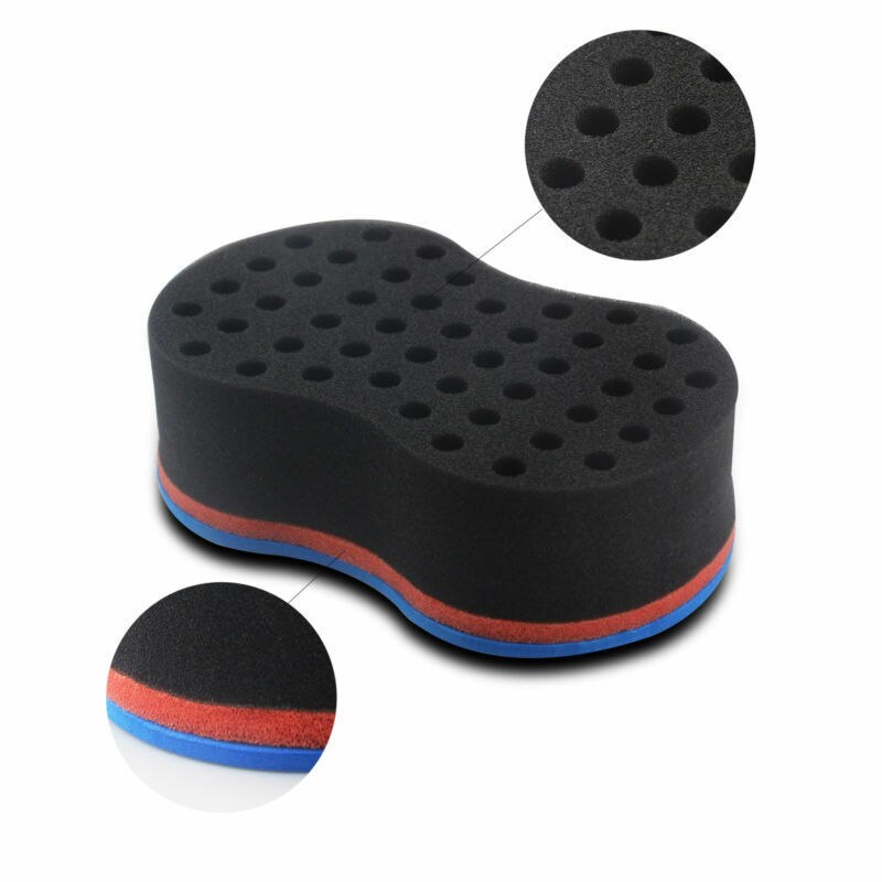 Ovale Dubbele Kanten Magic Twist Haar Borstel Spons, Spons Borstel Voor Natuurlijke, afro Coil Wave Dread Spons Borstels Haar Krultang