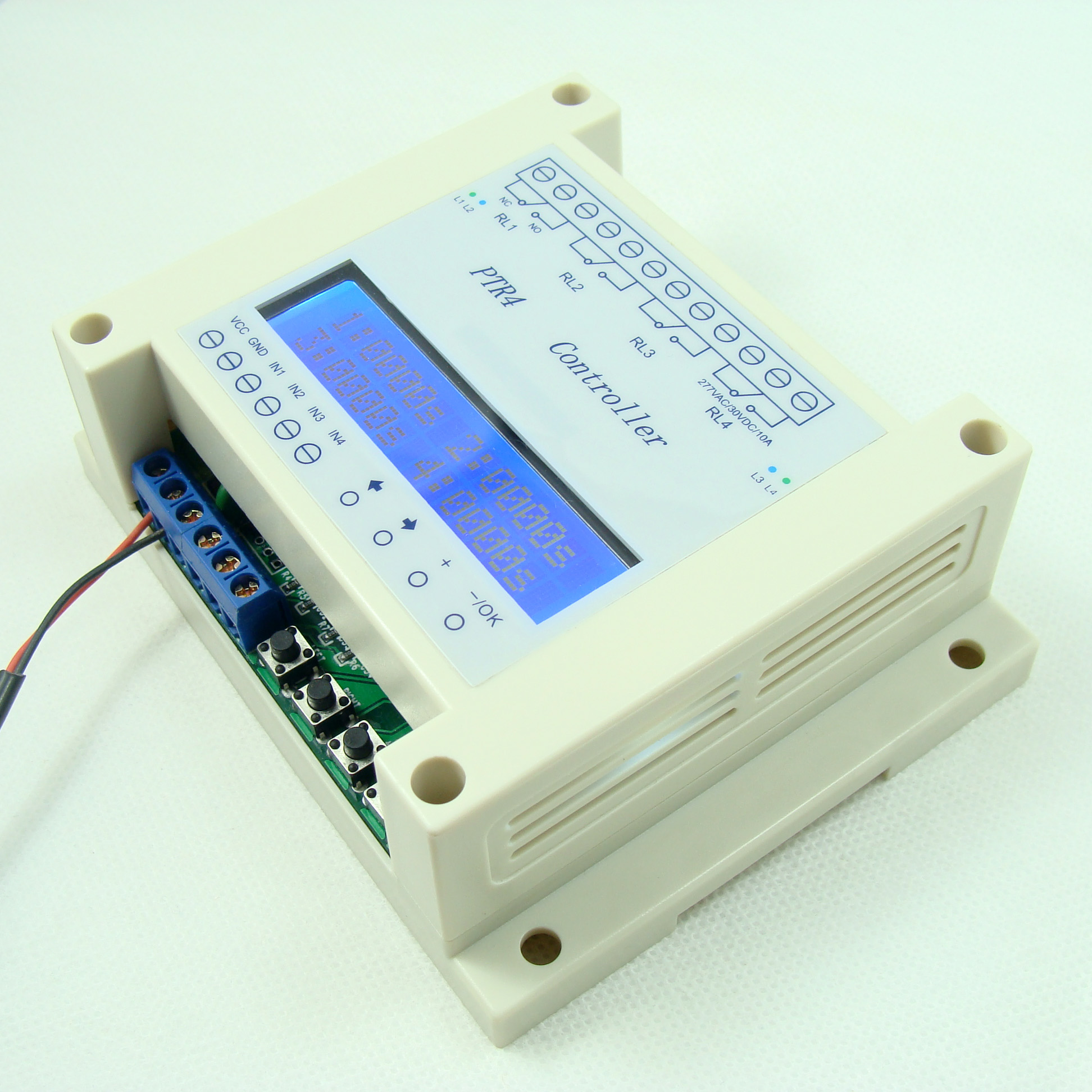 Dc 6-40V 4-kanaals Programmeerbare Digitale Tijdrelais Timer Controller Vertragingsschakelaar Module Onafhankelijke Timing Cyclus Lcd-Display