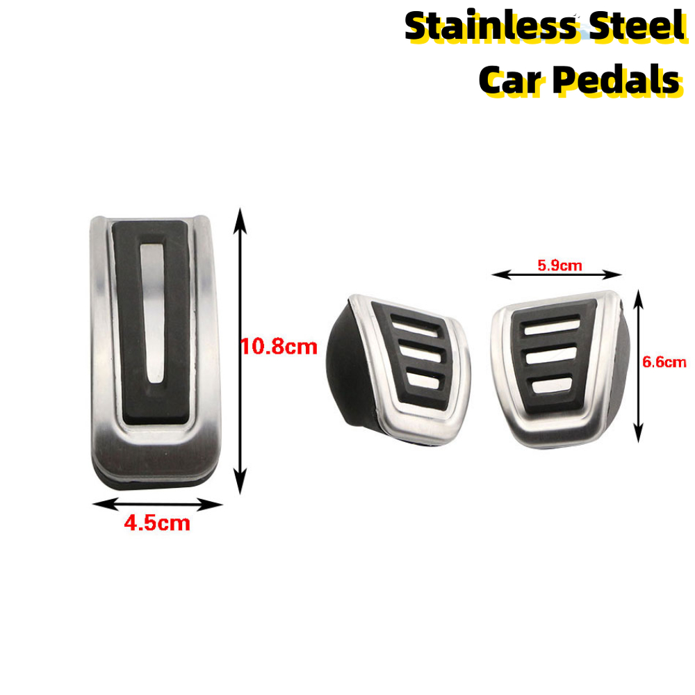 Tapa de pedales de coche de acero inoxidable, cubierta de freno de acelerador de embrague para VW Polo Golf 4 Jetta MK4 Bora para Skoda Fabia LHD Acc.