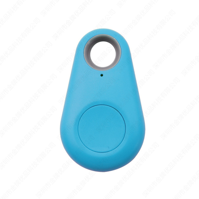 Mini bluetooth gps waterdrop locator bærbar anti-lost key finder pet tracker tovejs alarm anti-tyveri enhed: Blå