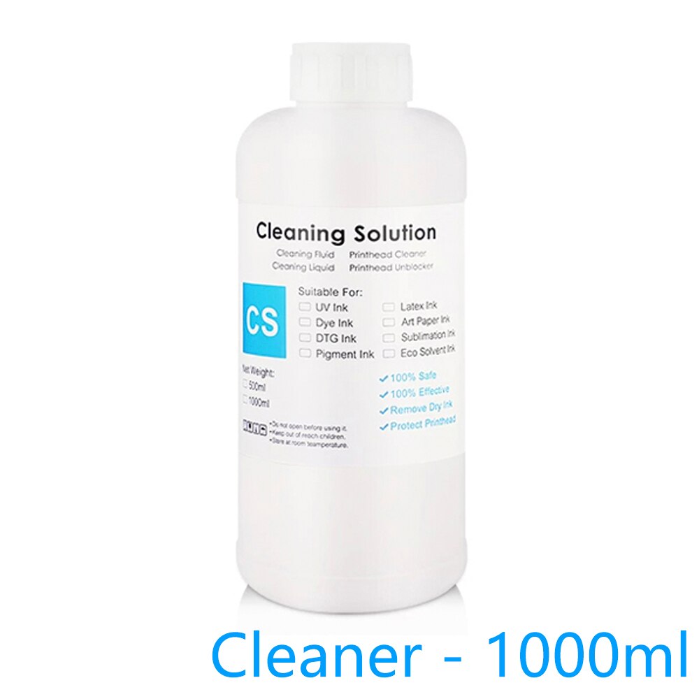 Dtf Inkt Cleaning Oplossing Vloeistof Voor Dtf (Directe Overdracht Film) printer Printkop Buis Schoonmaken (3 Capaciteit Opties): Cleaner-1000ml