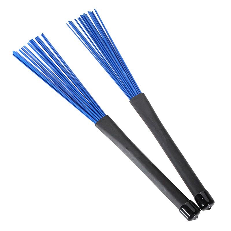 1 par infällbara svarta handtag jazztrumborstar pinnar blå nylon 32cm: Default Title