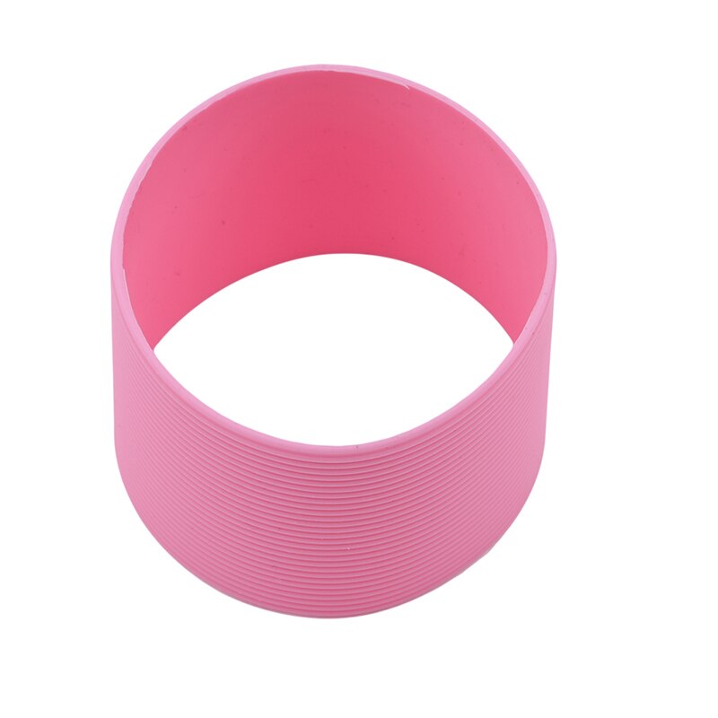 Silicone Coffee Mug Wraps Sleeves Ceramic Cup Sleeves Recyclable Heat Proof Glass Water Cup Sleeves Plumyl Cup Cover: pink