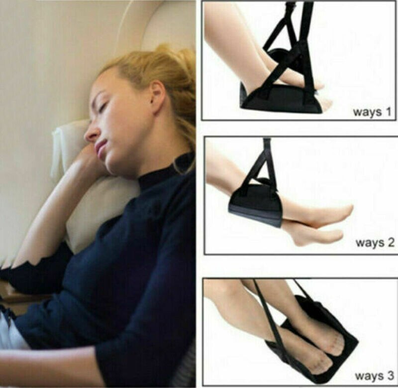 Comfy Hanger Travel Airplane Footrest Hammock Made with Premium Memory Foam Foot Resting hammock for travel office