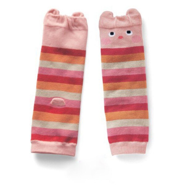Cartoon Air Conditioning Baby Leg Warmers Baby Boys Girls Toddler knee-length Striped Leg Warmer Y13: Pink