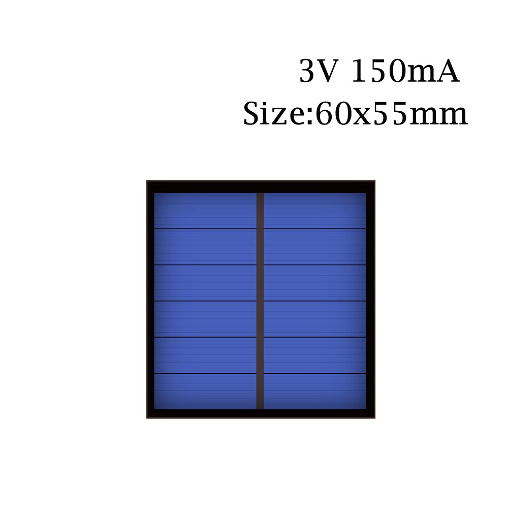 Poly 3 3.5 4 V VDC Solar Panel 60 120 150 160 250 mA 3V 3.5V 4V DIY Mini Solar Battery Cell Phone Charger Portable: 3V 150mA