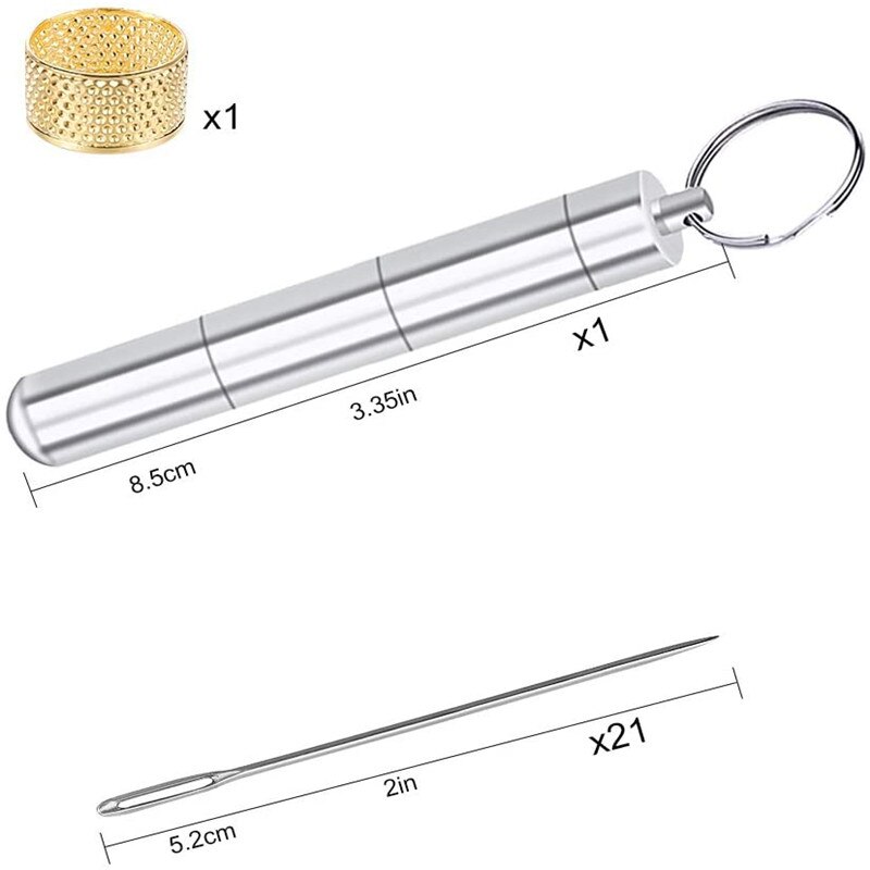 21 PCS Large Eye Sewing NeedlesSewing Sharp Needles Handmade Leather Needle Embroidery Thread Needle