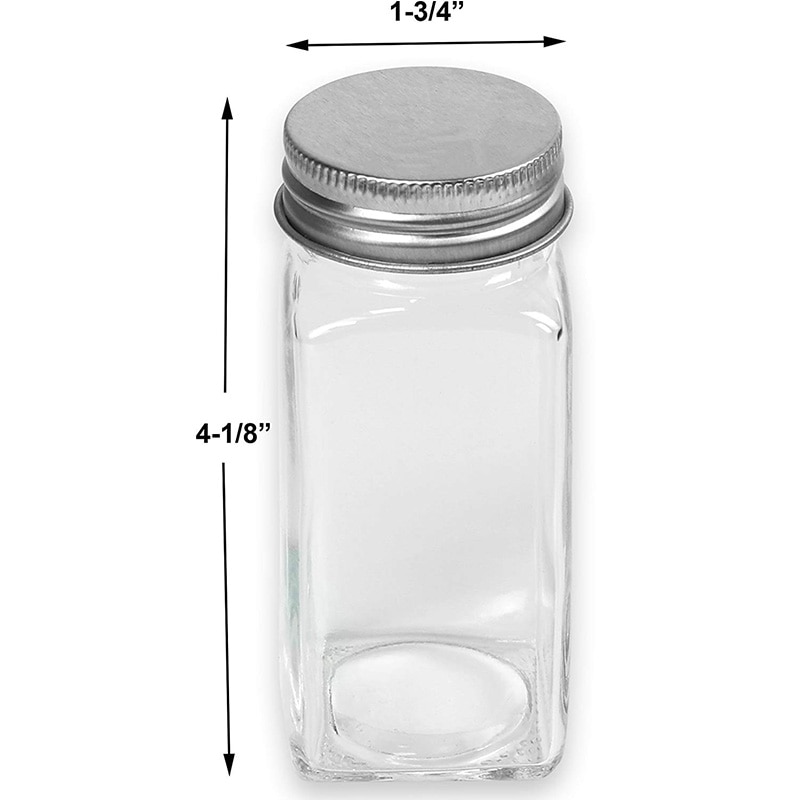 Keuken 12pcs Vierkante Glas Spice Flessen Spice Potten Luchtdicht Cap Kruiden Fles Kruiderij Containers met Deksel 16 stuks Label set