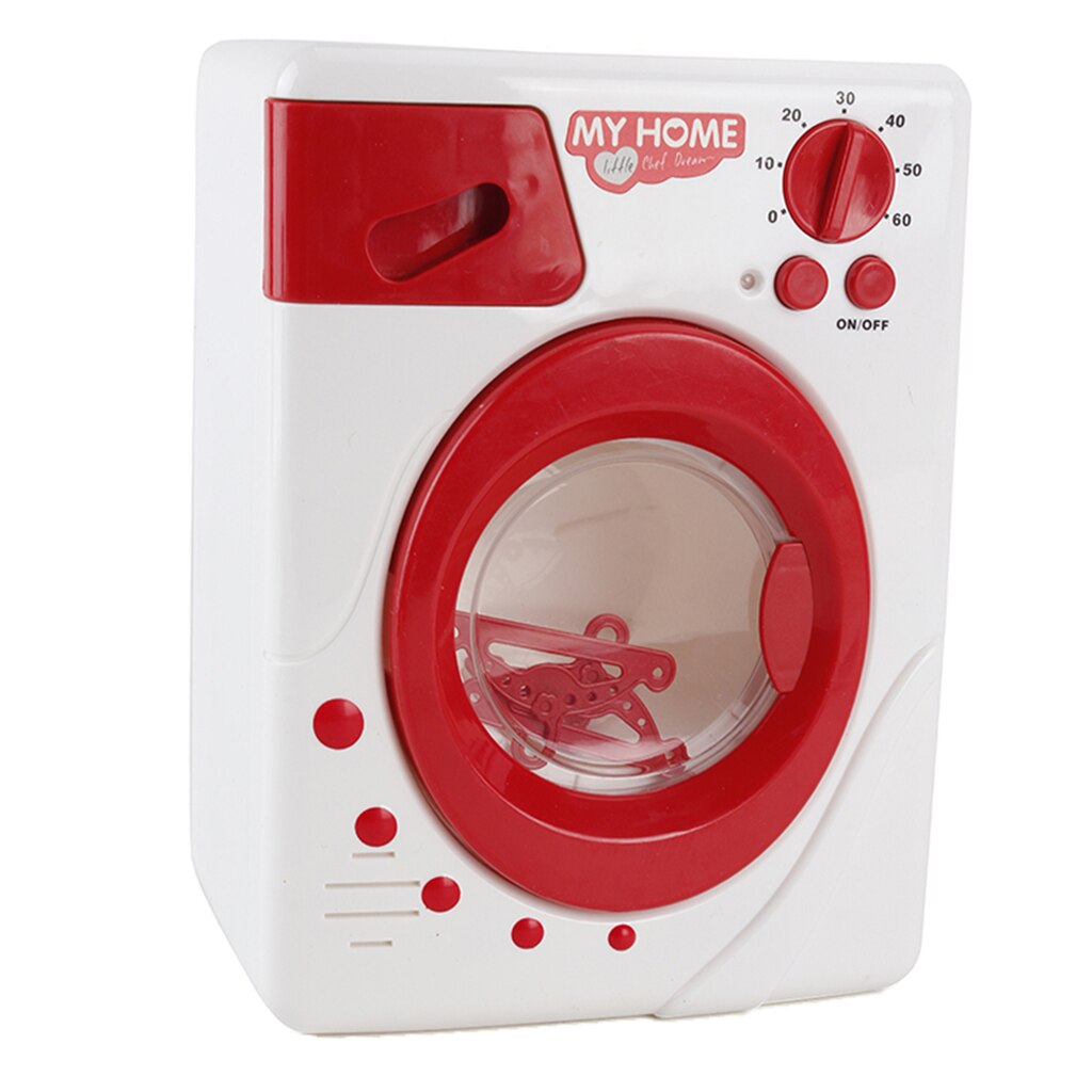 Weiß Rot Simulation Home Appliance Kinder Rolle Spielen Spielzeug Waschmaschine Pretend Spielen Home Appliance Waschmaschine Spielzeug