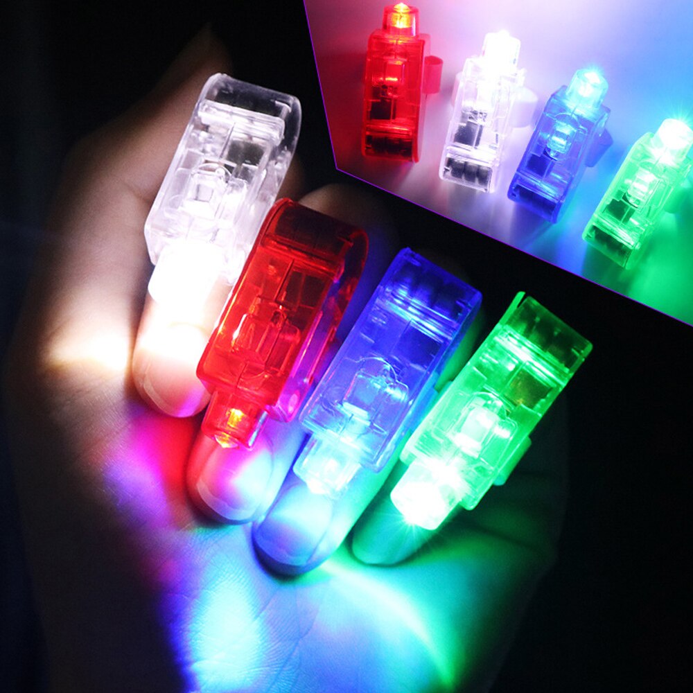 100pcs Led Finger Light Sticks Glowing Ring Glow Party Supplies Funny Luminous Toys for Children Festival Xmas