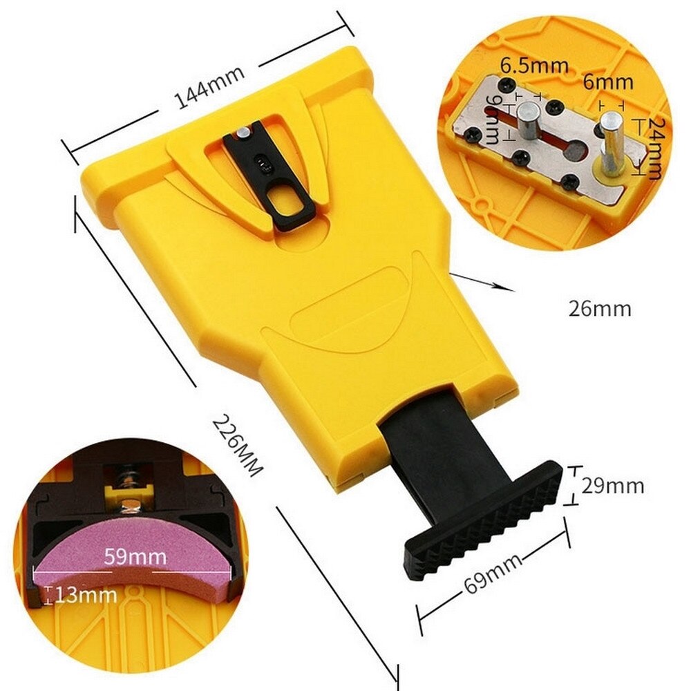 Chainsaw Teeth Sharpener chainsaw Portable Durable Easy Power Sharp Bar-Mount Fast Grinding Chainsaw Chain Sharpener Tool