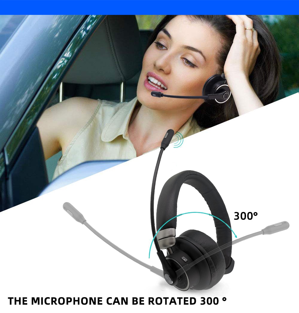 BH-M91-auriculares inalámbricos con Bluetooth 5,0, dispositivo de audio con cancelación de ruido para conductores, centro de llamadas y teléfono de oficina